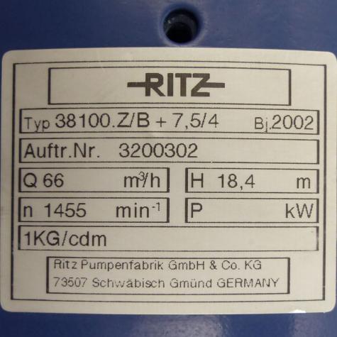 Kreiselpumpe 38100.Z/B+7,5/4 7AA132M04 Neu
