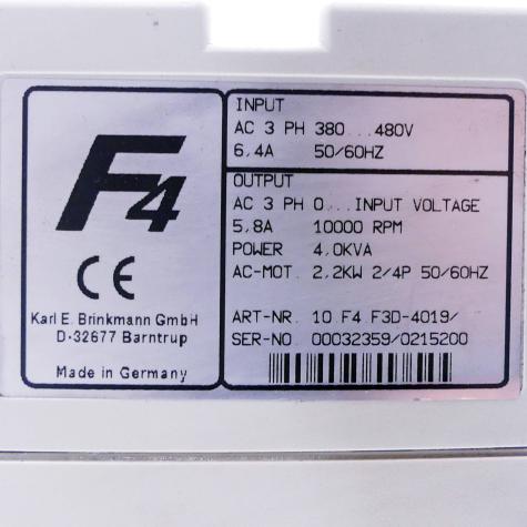 Frequenzumformer F4  Gebraucht