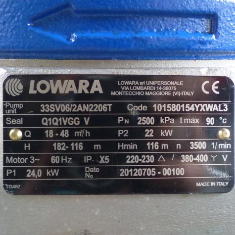 Multi-stage vertical Pump PLM180RB5/3220 New