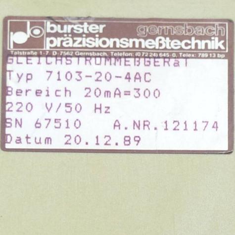 Gleichstrommeßgerät 121174 Gebraucht