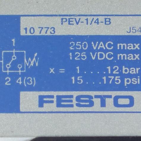 Pressure Switch PEV-1/4-B 10773 Used
