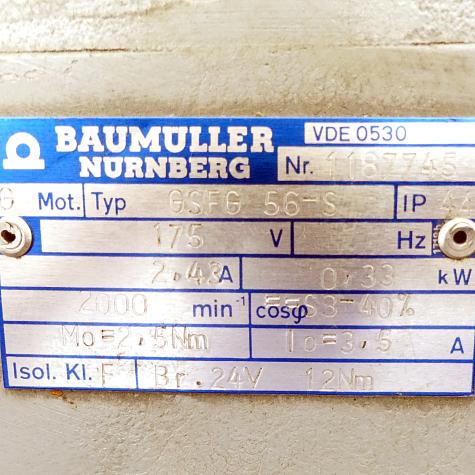 Three-phase motor GSFG 56-S Used