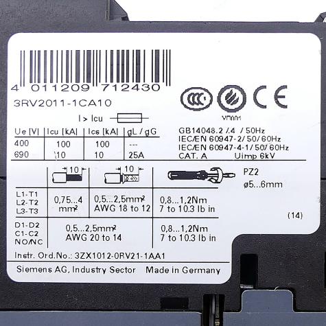 Motor protection switch Sirius  Used