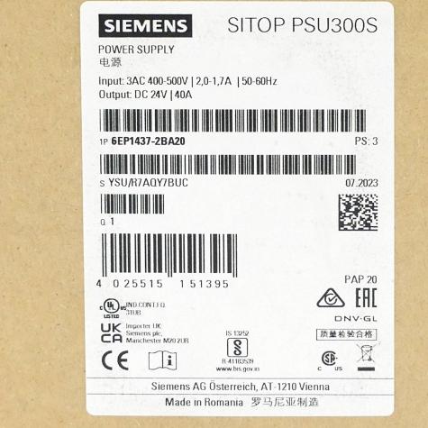 Stromversorgungseinheit SITOP PSU300S Neu OVP