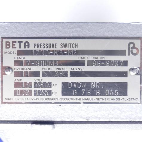 Pressure Switch  New
