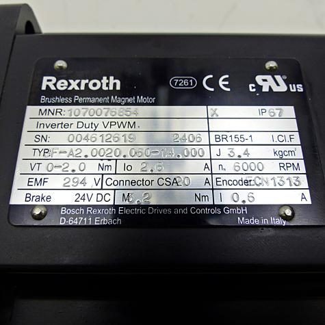 Bürstenloser Servomotor SF-A2.0020.050-14.000  Neu