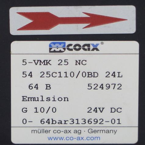 2/2 Wegeventil 5-VMK 25 NC 5-VMK25NC Neu