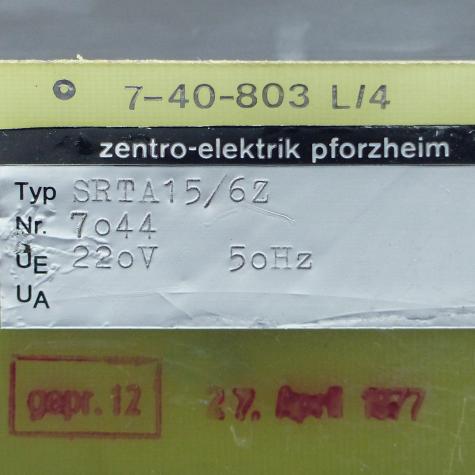 Power Supply Unit SRTA15/6Z Used