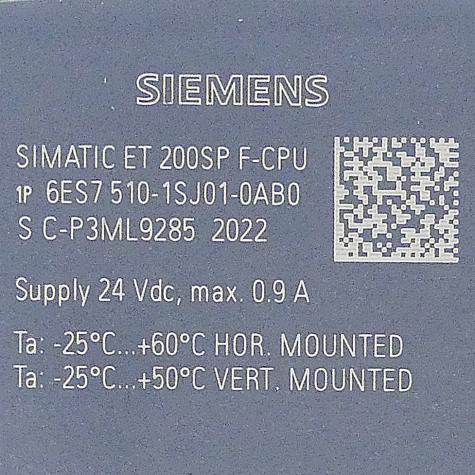 SIMATIC DP CPU 1510SP F-1 PN für ET 200SP Zentralbaugruppe mit Arbeitsspeicher  Neu