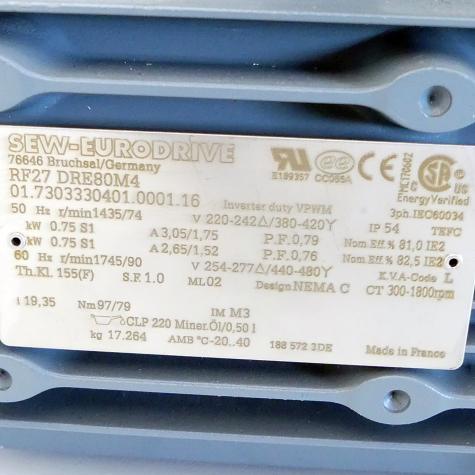 Getriebemotor RF27 DRE80M4 Neu