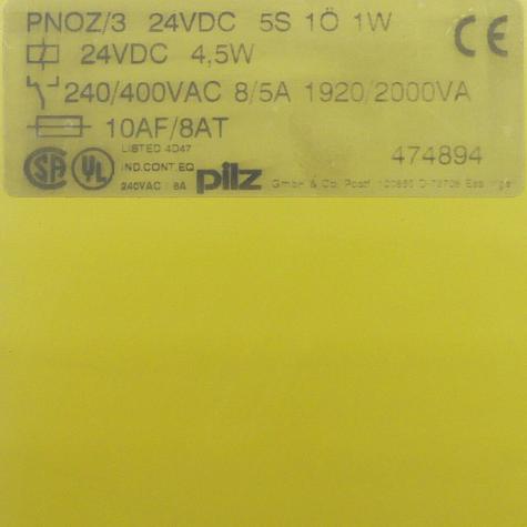 PNOZ 3 24VDC 5S 1Ö 1W Safety Switchgear  Used