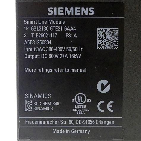 SINAMICS S120 Smart Line Module (F-State A)  Gebraucht