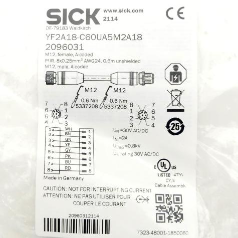 sensor cable YF2A18-C60UA5M2A18 