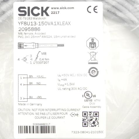 Sensor-/AKtor-Leitung YF8U13-150VA1XLEAX Neu OVP