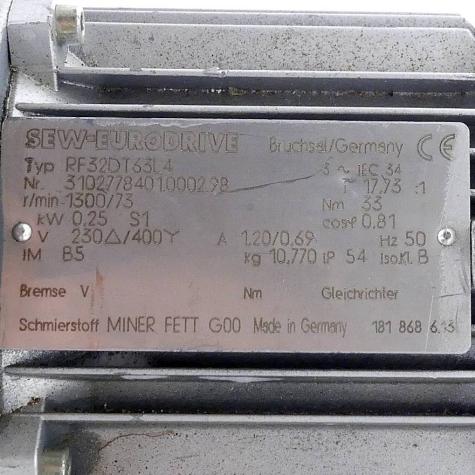 Getriebemotor RF32DT63L4  Gebraucht