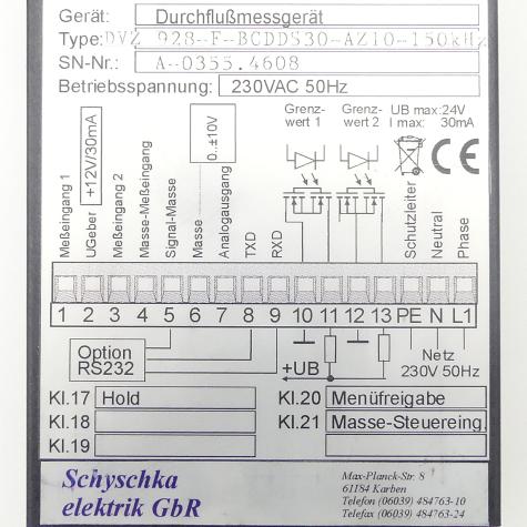 Durchflussmessgerät  Gebraucht