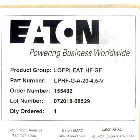 Filter Cartridge LOFPLEAT-HF GF  
