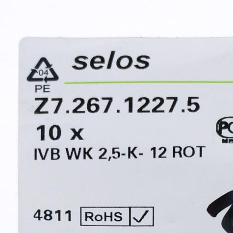 Isolierter Verbindungskamm (VPE 10 St.) IVB WK 2,5-K-12 ROT Neu OVP