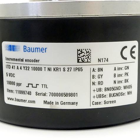 Incremental encoder ITD 41 A 4 Y22 10000 T NI KR1 S 27 IP65 