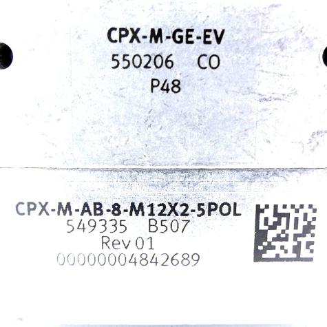 Manifold block CPX-M-AB-8-M12X2-5POL inkl. Interlink block 549335; 550206 Used