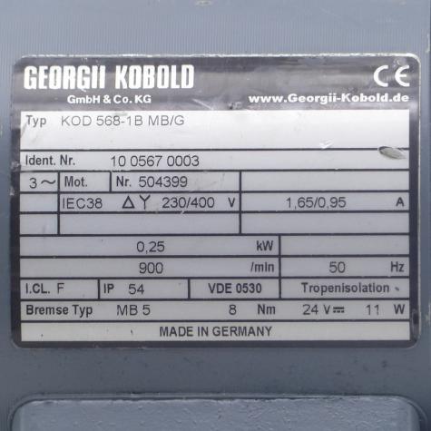 Three-phase Motor KOD 568-1B MB/G  Used