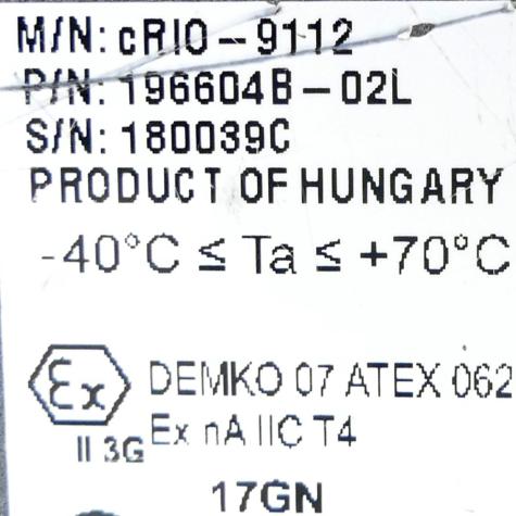 Steckplatzgehäuse cRIO-9112 cRIO-9112 Gebraucht