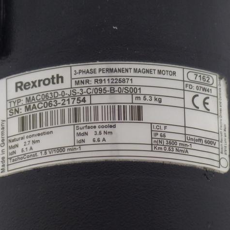 Servo Motor MAC063D-0-JS-3-C/095-B-0/S001 MAC063-21754 New