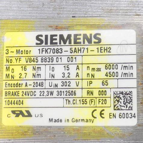 SIMOTICS S Synchronous servo motor  Used