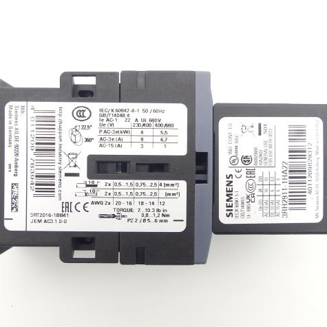 Power contactor + auxiliary switch  Used