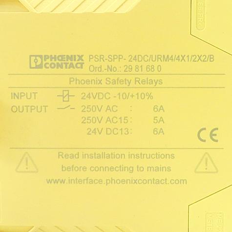 Sicherheitsrelais PSR-SPP-24DC/URM4/4X1 PSR-SPP-24DC/URM4/4X1/2X2/B Gebraucht