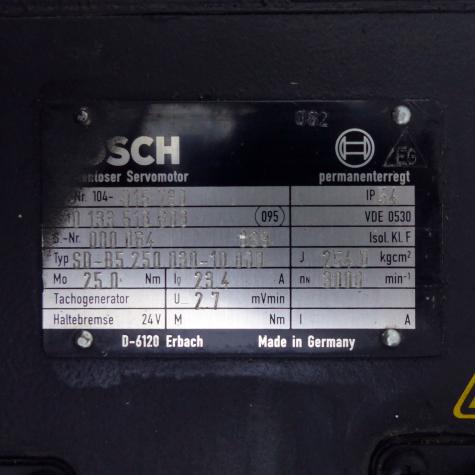 Brushless servo motor SD-B5.250.030-10.000 Used