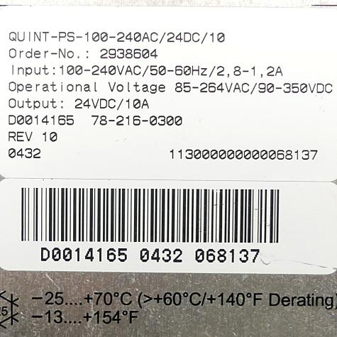 Stromversorgung OUINT-PS-100-240AC/24DC/10 