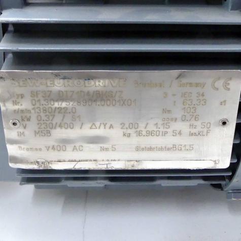 Getriebemotor SF37 DT71D4/BMG/Z  Neu