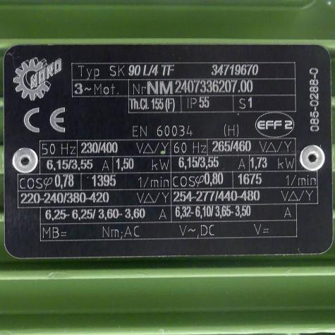 gear motor SK90L/4TF  New