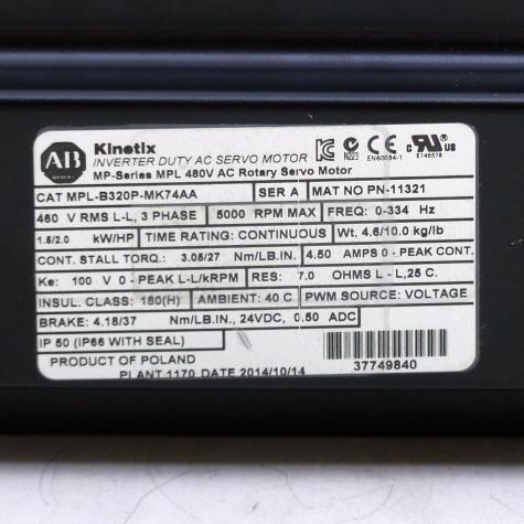 Servomotor CAT MPL-B320P-MK74AA 