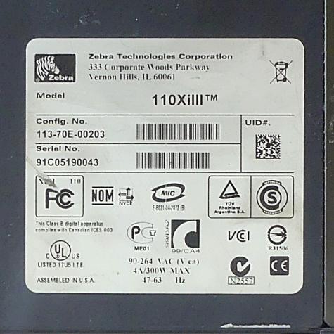 Label printer 110Xilll Used