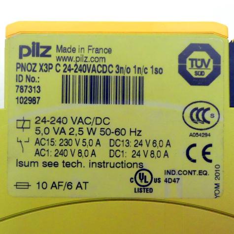 Sicherheitsschaltgerät PNOZ X3P C 24-240VACDC 3n/o 1n/c 1so Gebraucht