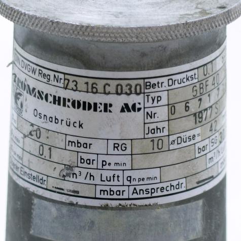 Gas pressure Regulator GBF40 Used