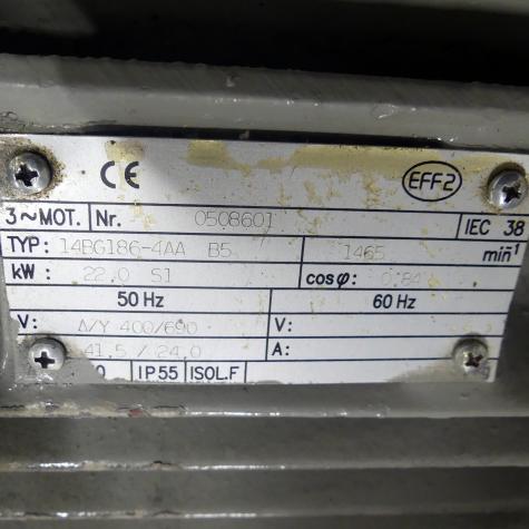 Electric motor 14BG186-4AA Used