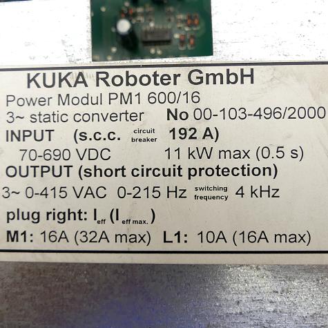 Roboter-Leistungsmodul PM1 600/16 Gebraucht