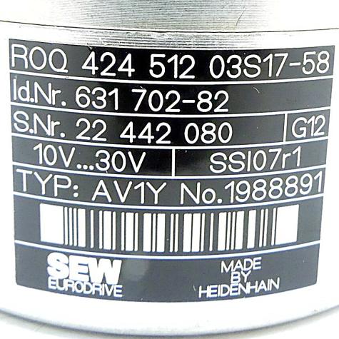 Rotary encoder ROQ 424 512 03S17-58 Used