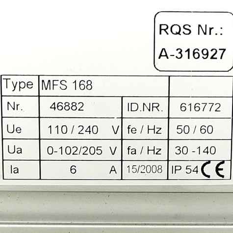 Frequenzumrichter MFS 168 Gebraucht