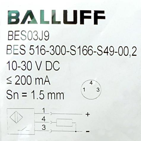 Induktiver Standardsensor BES03J9 BES 516-300-S166-S49-00,2 Neu OVP