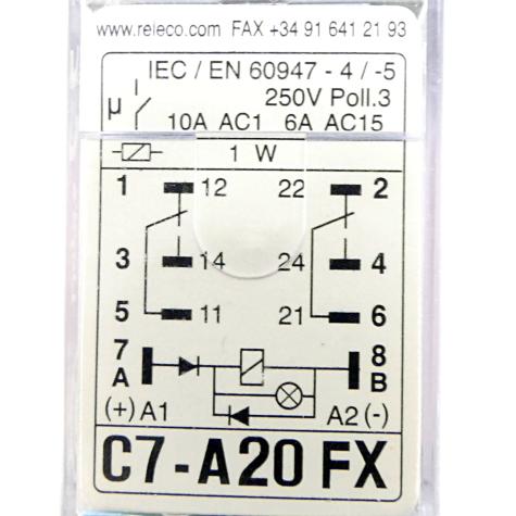 3 Stück Miniaturleistungsrelais C7-A20FX Neu