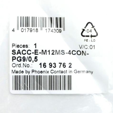 3 Stück Sensorkabel SACC-E-M12MS-4CON-PG9/0,5 Neu