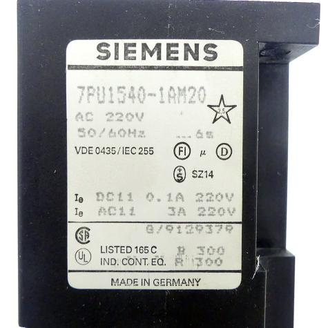 Timing relay 7PU 7PU15 40-1AM20 New FS