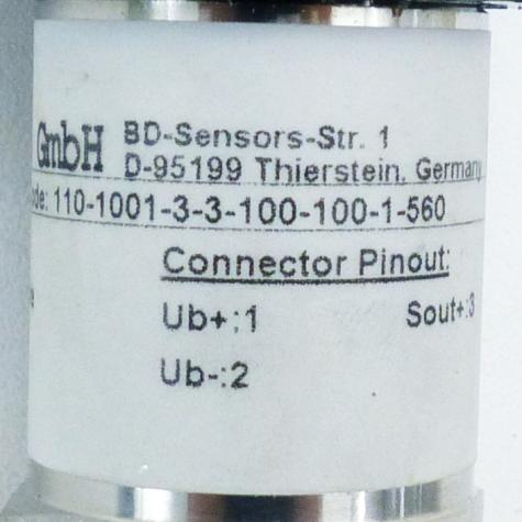 Druckmessumformer DMP 331 110-1001-3-3-100-100-1-560 Neu
