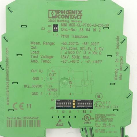 Temperaturmessumformer MINI MCR-SL-PT100-UI-200-SP Gebraucht