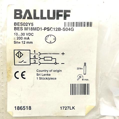 Inductive proximity switch BES M18MD1-PSC12B-S04G New FS