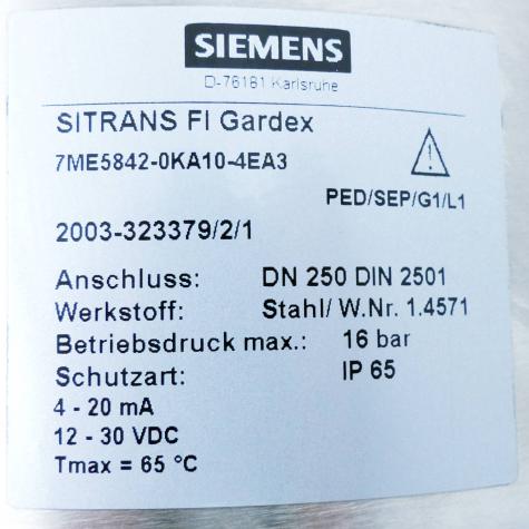Durchflussmessgerät SITRANZ FI Gardex GARDEX 410 Neu